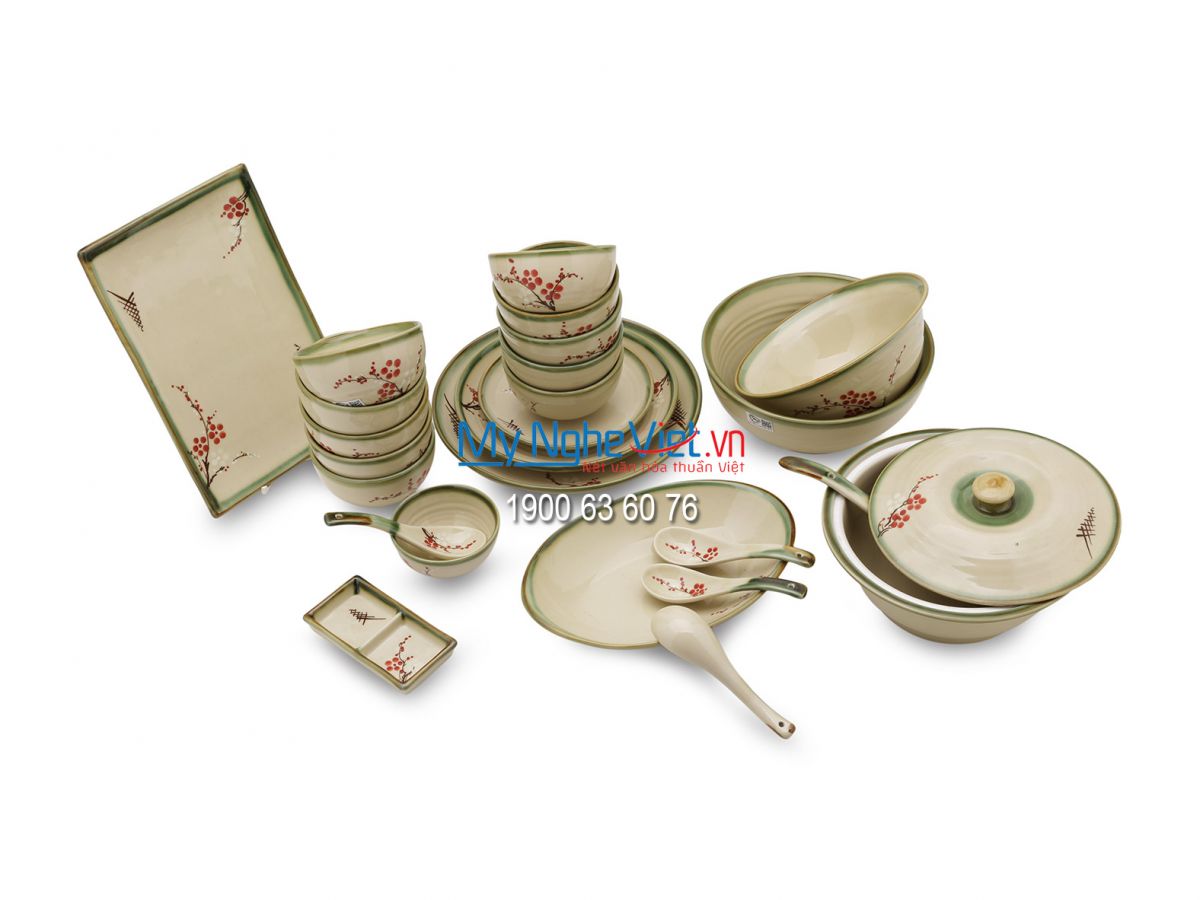 Bộ chén dĩa bàn ăn dành cho 10 người - MNV-BBA1 Bộ chén dĩa bàn ăn dành cho 10 người - MNV-BBA1